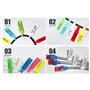 Étiquettes de câble auto-adhésive Étiquette 8 couleurs 8 feuilles 240 Étanche Résistant à la déchirure, aux UV Étiquette de câbl