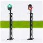 JTD01 Lot de 5 panneaux de signalisation pour modélisme ferroviaire Vert/rouge Échelle HO ou OO 8