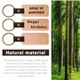 WANDGU Porte-Clés en Bois: 30 Pièces Bois Bricolage Porte-CléS, Naturel Personnalisé Ébauches de Gravure Bois Porte Clés, Penden