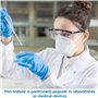 WANDGU Blouse de Laboratoire Blanche pour Hommes Femmes : Blouse de Laboratoire, Blouse de Laboratoire de Chimie avec Boutons et