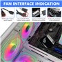 GOEDCH 3x Ventilateurs ARGB PC Boîtier: Ventilos RGB avec Pales Inversées & Flux d'Air 80CFM, Anti-Vibration, 5V 3 Broches Compa