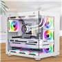 GOEDCH 3x Ventilateurs ARGB PC Boîtier: Ventilos RGB avec Pales Inversées & Flux d'Air 80CFM, Anti-Vibration, 5V 3 Broches Compa