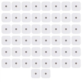 WANGU Lot de 40 Électrodes Adhésives Universelles: Pads d'Électrodes 5x5cm pour Appareil TENS/EMS