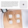 WANGU Lot de 40 Électrodes Adhésives Universelles: Pads d'Électrodes 5x5cm pour Appareil TENS/EMS, Réutilisables, Connexion à Pr