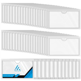GOEDCH Lot de 100 porte-étiquettes auto-adhésifs : 10 x 6 cm