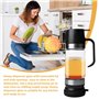 GOEDCH Distributeur de Miel en Verre Borosilicate 300 ml: pot à miel anti-goutte avec poignée et technologie anti-retour, pot à 