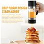 GOEDCH Distributeur de Miel en Verre Borosilicate 300 ml: pot à miel anti-goutte avec poignée et technologie anti-retour, pot à 