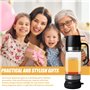 GOEDCH Distributeur de Miel en Verre Borosilicate 300 ml: pot à miel anti-goutte avec poignée et technologie anti-retour, pot à 