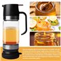 GOEDCH Distributeur de Miel en Verre Borosilicate 300 ml: pot à miel anti-goutte avec poignée et technologie anti-retour, pot à 