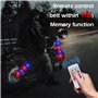 LEKEFETO Lot de 4 lumières LED sans fil pour voiture : 8 couleurs étanches avec télécommande, chargement USB, feux anti-collisio