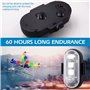 LEKEFETO Lot de 4 lumières LED sans fil pour voiture : 8 couleurs étanches avec télécommande, chargement USB, feux anti-collisio