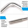 GOEDCH 8 Pièces Boulons en U M8: 304 Inox Acier U Pince Boulon avec 32 Écrous et 16 Tôle, 40mm x 100mm Boulon U M8, Étrier de Fi
