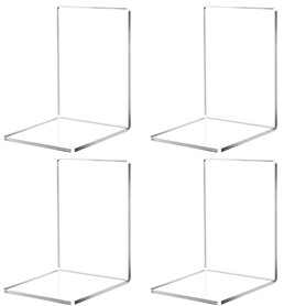 Lot de 4 Serre Livre Acrylique Transparent