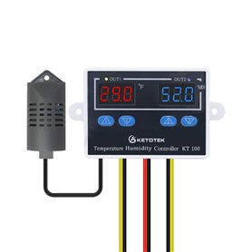 KETOTEK Contrôleur de Température et Humidité Numérique Thermostat 220V avec sonde