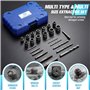 Nuovoware Ensemble d'extracteurs de vis, 26 PCS acier chromé avec adaptateur hexagonal, 3 en 1 pour enlever les vis et les écrou