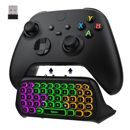 MoKo Clavier Rétro-Éclairage RVB Compatible avec Manette Xbox One