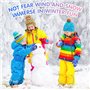 Rhino Valley Gants de Ski pour Enfants, Moufles de Neige Imperméables pour Enfants, Moufles d'hiver avec Bande Ajustable, Gants 