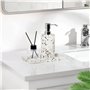 Luxspire Distributeur de Savon à Pompe, Bouteuille Cylindrique en Résine avec Pompe à Savon Liquide Lotion, Récipient de Shampoo