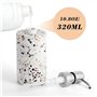 Luxspire Distributeur de Savon à Pompe, Bouteuille Cylindrique en Résine avec Pompe à Savon Liquide Lotion, Récipient de Shampoo