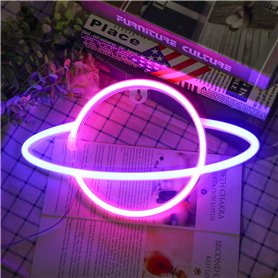 Wowlela Planet Neon Signs LED Enseigne Murale Au Néon