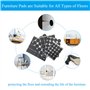 100 Pièces Patin Chaise,Patins pour Meubles,Tampon Chaise,Patin Chaise Feutre de Protection Pied Chaise Antidérapant,5 Tailles,A