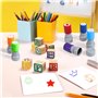 Lot de 4 tampons auto-encreurs pour enseignants, encouragement des enfants, évaluation des enseignants, récompense de motivation