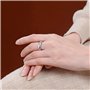 KONFEN Bague Ajustable Homme Femme, Bague Double Montagne Reglable Ouverte Plaqué Argent, Une Bague Pouce Mountain Anneau Bagues