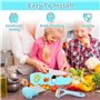 PBUSPU Kit Couteau Sécurité de 13 Cuisine, pour Enfants Couteaux Enfants à Partir de 2 ans pour Couper et Cuire des Fruits ou Lé