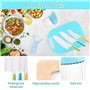 PBUSPU Kit Couteau Sécurité de 13 Cuisine, pour Enfants Couteaux Enfants à Partir de 2 ans pour Couper et Cuire des Fruits ou Lé