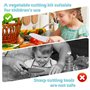 PBUSPU Kit Couteau Sécurité de 13 Cuisine, pour Enfants Couteaux Enfants à Partir de 2 ans pour Couper et Cuire des Fruits ou Lé