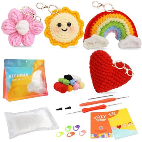 PBUSPU 4 Pcs Kit De Crochet Pour Débutants