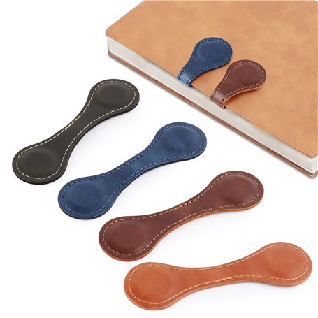 PBUSPU 4 Pièces Marque-Page Magnétique en Cuir