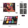 15 Couleurs Peinture Visage avec 2 Pinceaux