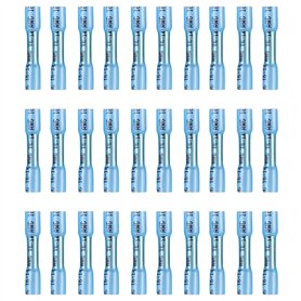 30 Pcs Connecteur Gaine Thermorétractable Métal (16–14 AWG)