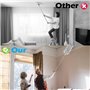 NVIYAM Plumeau Poussière Microfibre Sans Peluche Télescopique Lavable 230 cm de Long - Tête de Loup, Plumeau Toile D'araignée