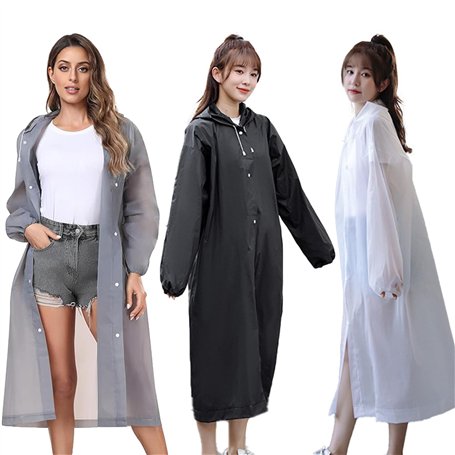 3 Pcs poncho pluie imperméable