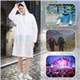 3 Pcs poncho pluie imperméable, imperméable transparent, Poncho Imperméable Unisexe, épaissi, parfait pour les terrains de jeux,