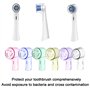 AMZFUK Lot De 6 Housses De Brosse À Dents Compatibles avec Les Brosses À Dents, Multicolore, Trousse De Toilette - Protège La Tê