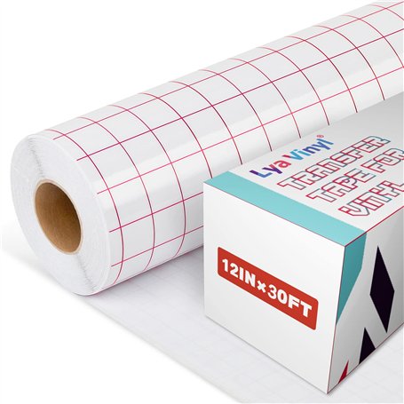 Lya Vinyl Papier Transfert pour Vinyle Adhesif 30 x 919cm Papier Transfert Vinyle for Cricut