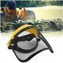 BUNRUN Casque de sécurité avec visière intégrale en maille pour débroussaillage et abattage - Protection forestière et agricole