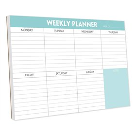 Bloc de planification hebdomadaire – Bloc de planification de bureau avec liste de tâches