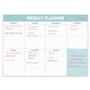 Bloc de planification hebdomadaire – Bloc de planification de bureau avec liste de tâches, calendrier hebdomadaire et calendrier