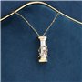 Ooscy Collier avec pendentif kaléidoscope en argent sterling 925 avec 26 lettres de l'alphabet personnalisées, pour femme, fille