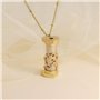 Ooscy Collier avec pendentif kaléidoscope en argent sterling 925 avec 26 lettres de l'alphabet personnalisées, pour femme, fille