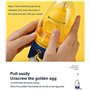 Mélangeur d'oeufs pour petits et grands œufs - Machine à œufs dorée portable - Facile à utiliser dans Shell Egg Scrambler - Esso
