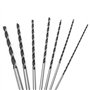 Nuzamas Forets hélicoïdaux extra longs 300 mm, ensemble de 7 outils en acier trempé à haute teneur en carbone 4-10 mm pour le pe