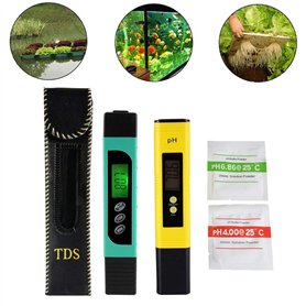 Testeur TDS+EC+Thermomètre 3en1 et pH mètre avec Fonction d'étalonnage Automatique