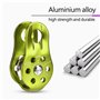 MAGT Roue De Poulie en Alliage D'aluminium À Corde Simple Et Pivotante Robuste Accessoire d'escalade pour Équipement De Sécurité