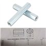 VOBOR Écrou Long M8 Inox 80 - Écrou de Tige Longue D'accouplement Hexagonal (2 Pièces)
