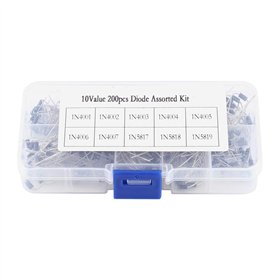 Kit de Remplacement de Diode de Redressement 200pcs 10Values ​​- Kit de Diodes Schottky - Kit de Diodes électroniques 1N4001~1N4